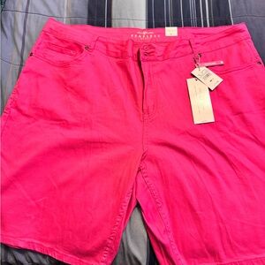 Ashley Stewart Vibrant Pink Women's Bermudas